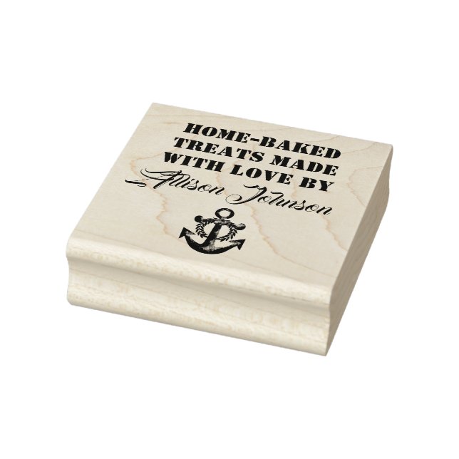 Zuhause-Baked Leckereien mit Liebe von IHREM NAMEN Gummistempel (Stempel)