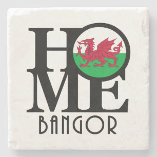 ZUHAUSE Bangor Wales Steinuntersetzer
