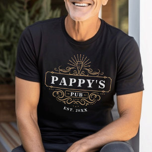 Zuhause-Bar-Jahr für das benutzerdefinierte Pappy T-Shirt