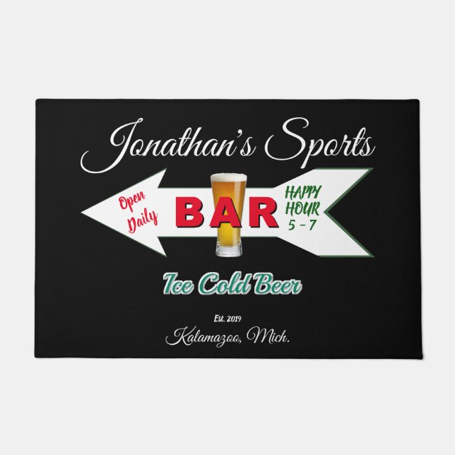 Zuhause Bar Tavern Man Höhle Cold Beer Man Höhle Fußmatte (Vorderseite)