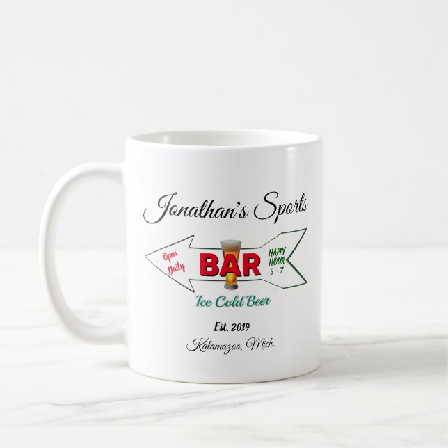 Zuhause Bar Tavern Pub Man Cave Kaffee Heute Tasse (Links)