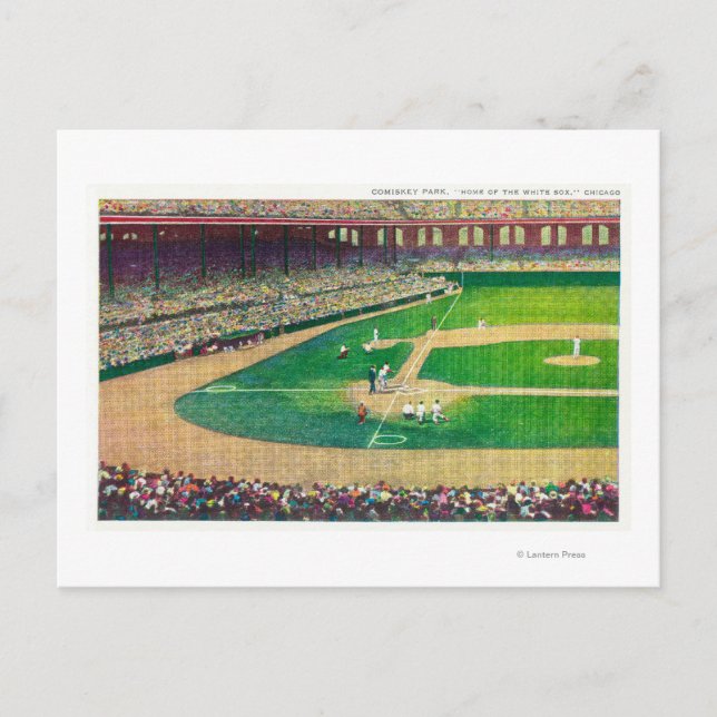 Zuhause Base Bleachers View of Comiskey Park Postkarte (Vorderseite)