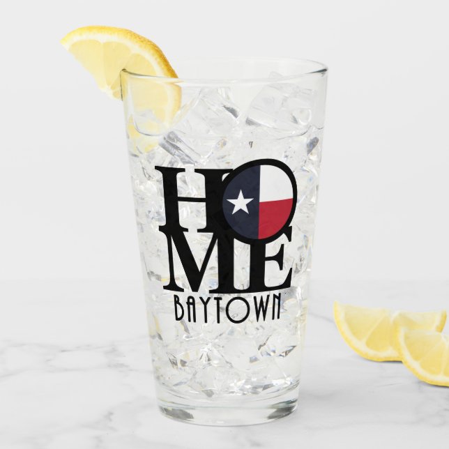 ZUHAUSE Baytown Texas Glas (Vorderseite Ice)