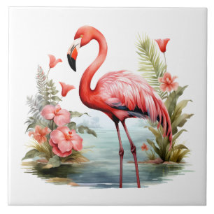 Zuhause Beach Rosa Flamingo Liebhaber des Handwerk Fliese