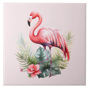 Zuhause Beach Rosa Flamingo Liebhaber des Handwerk Fliese
