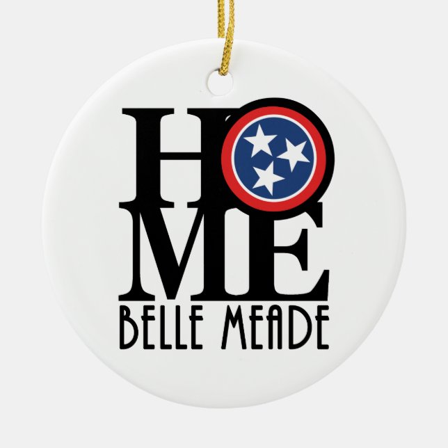 ZUHAUSE Belle Meade Tennessee Keramik Ornament (Vorne)