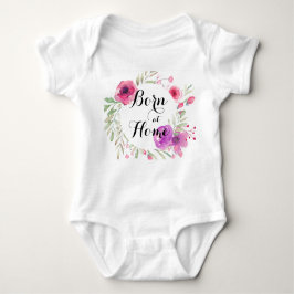 Zuhause Birth Floral Baby Girl Strampler