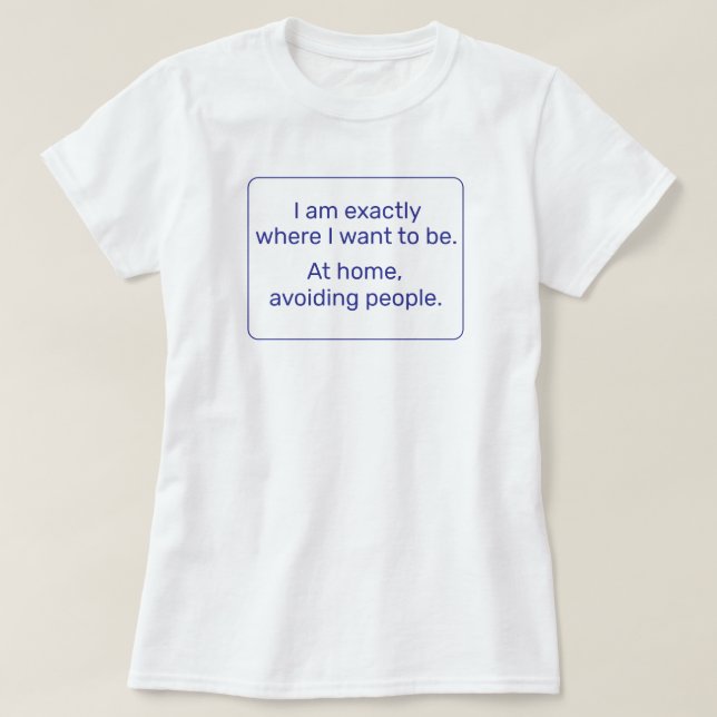 Zuhause (blau) T-Shirt (Design vorne)