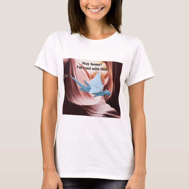 Zuhause bleibe? Ich bin damit Cool! T-Shirt (Vorderseite)