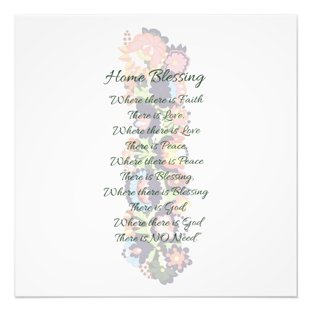 Zuhause Blessing Fotodruck (Vorne)