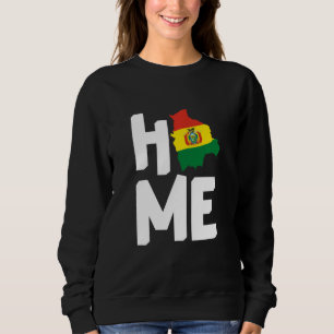Zuhause Bolivian Roots Karte Bolivien Liebhaber Fl Sweatshirt