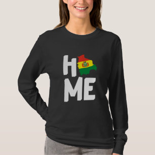 Zuhause Bolivian Roots Karte Bolivien Liebhaber Fl T-Shirt