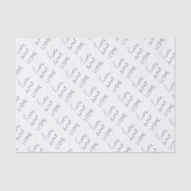 Zuhause-Bonbon-Zuhause Seidenpapier (Vorderseite)