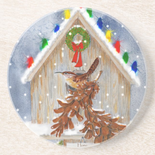 Zuhause-Bonbon-Zuhause Untersetzer (Vorne)