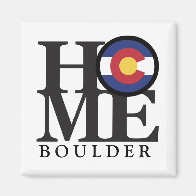 ZUHAUSE Boulder Colorado 4x4" Magnet (Vorne)