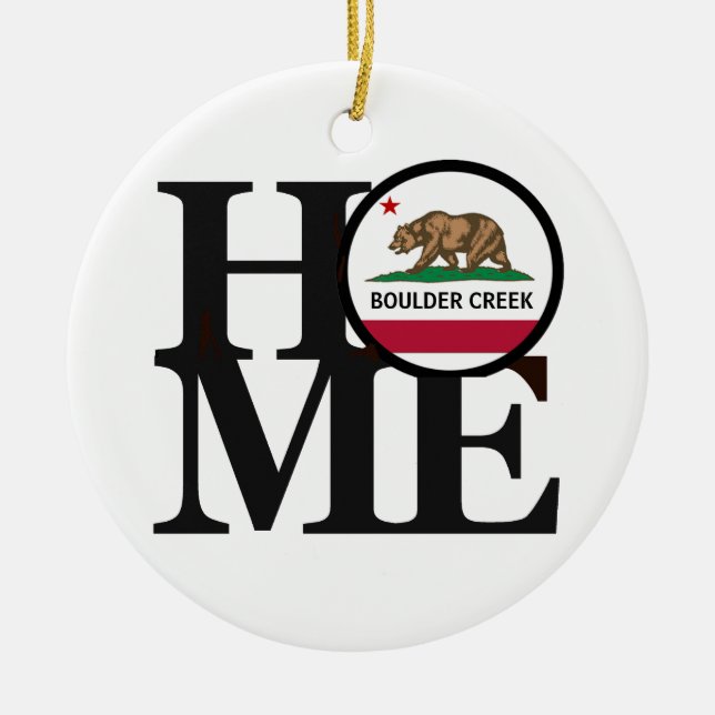 ZUHAUSE Boulder Creek CA Keramik Ornament (Vorne)