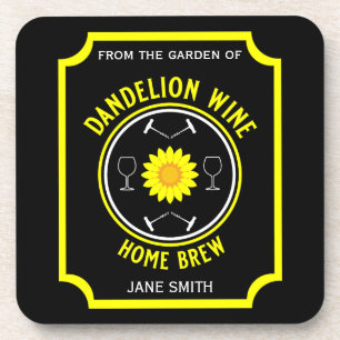 Zuhause Braut Dandelion Wine Custom Getränkeuntersetzer