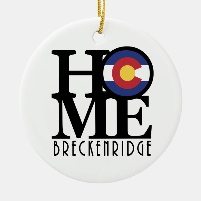 ZUHAUSE Breckenridge Colorado Keramik Ornament (Vorne)