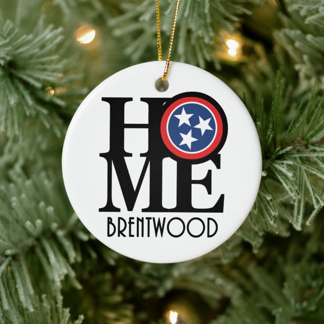 ZUHAUSE Brentwood Tennessee Keramik Ornament (Baum)