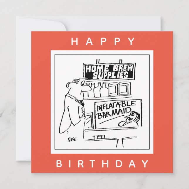 Zuhause Brew Aufblasbarer Cartoon Karte (Vorderseite)