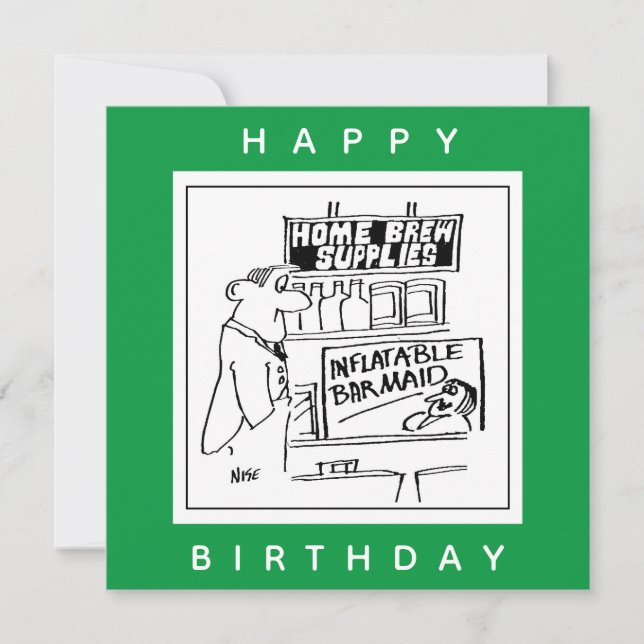 Zuhause Brew Aufblasbarer Cartoon Karte (Vorderseite)