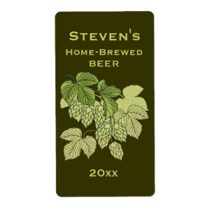 Zuhause-Brew-Etikett für Hopfen