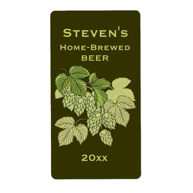 Zuhause-Brew-Etikett für Hopfen (Vorne)