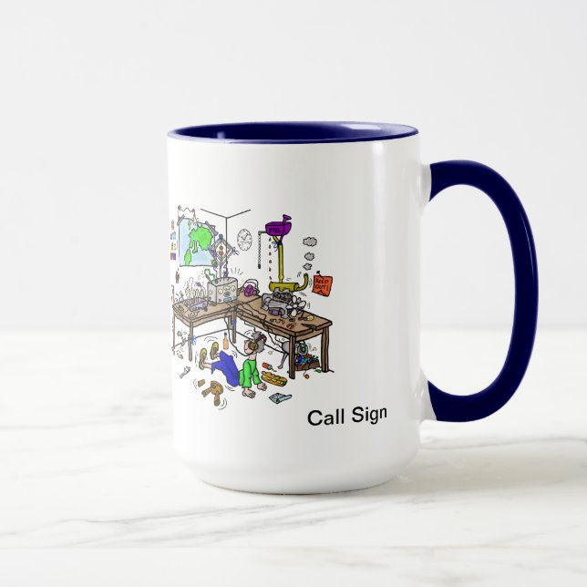 Zuhause Brew Funny Ham Radio Shack Tasse (Rechts)