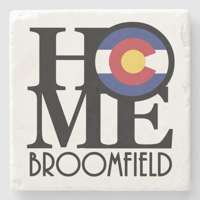 ZUHAUSE Broomfield Colorado Steinuntersetzer (Vorderseite)