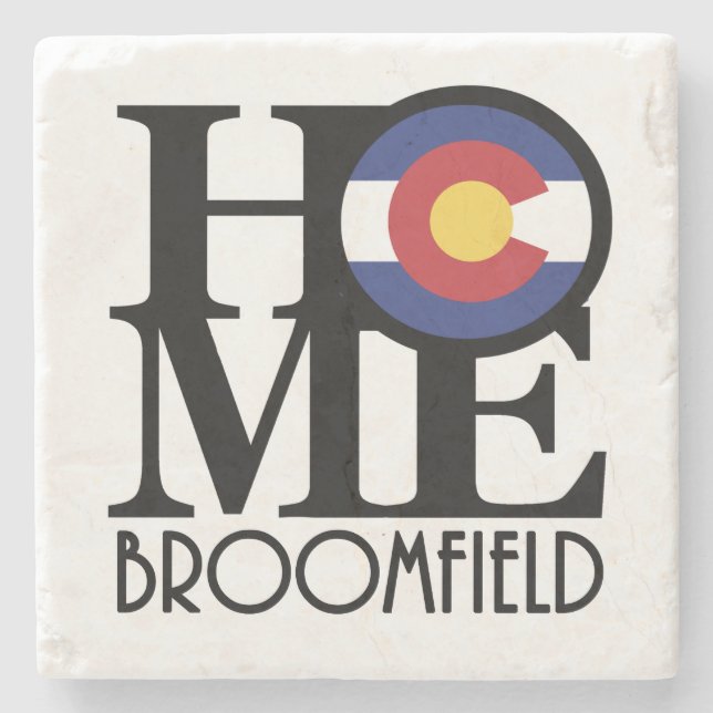 ZUHAUSE Broomfield Colorado Steinuntersetzer (Vorderseite)