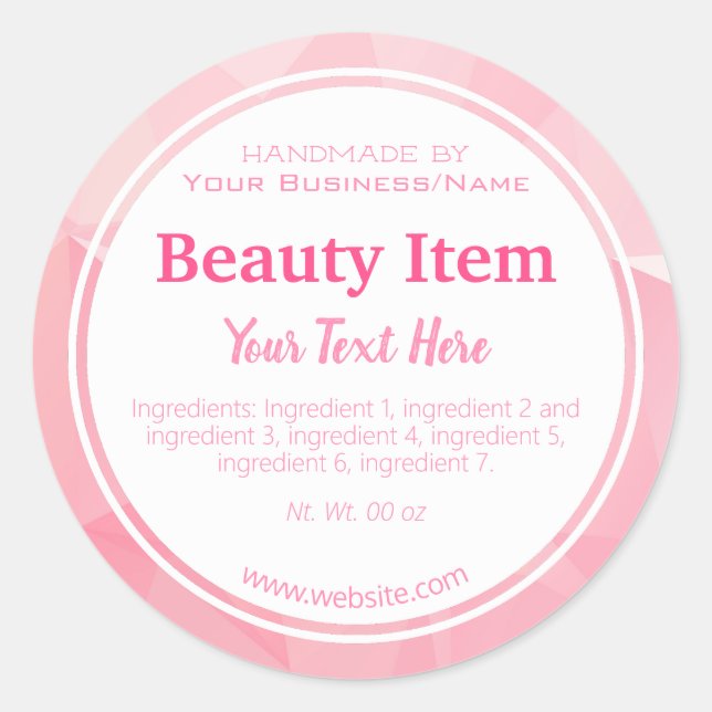 Zuhause-Business für geometrische, handgemachte Sk Runder Aufkleber (Vorderseite)