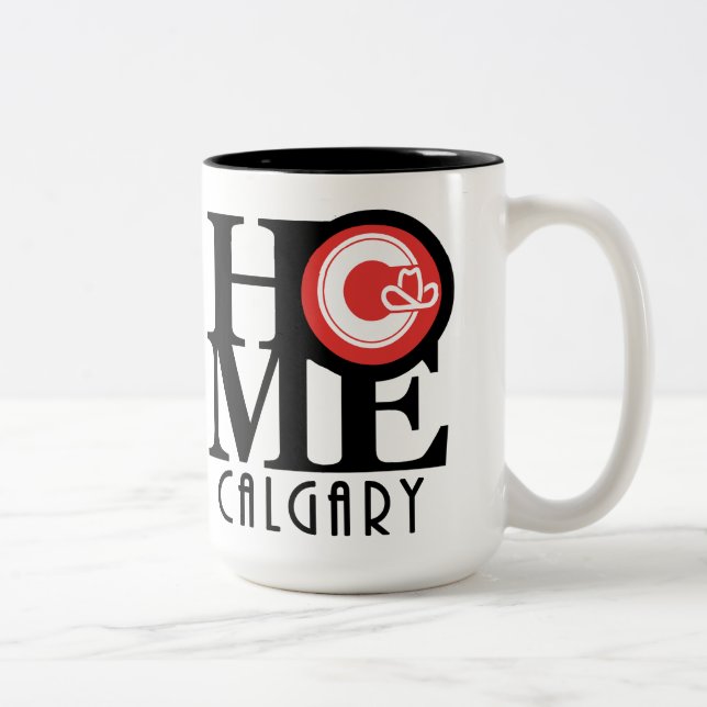 ZUHAUSE Calgary 15oz (Stadtflagge) Zweifarbige Tasse (Rechts)