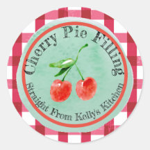 Zuhause Canning Business Cherry Pie Filling Label