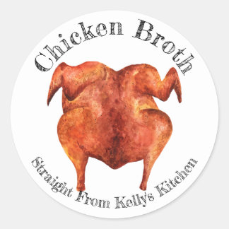 Zuhause Canning Business Chicken Broth Food Label Runder Aufkleber