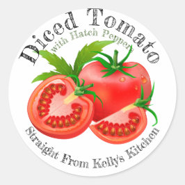 Zuhause Canning Business Diated Tomato Hatch Label Runder Aufkleber