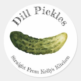 Zuhause Canning Business Dill Pickles Food Label Runder Aufkleber
