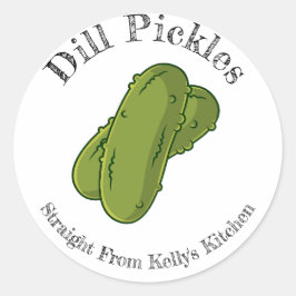 Zuhause Canning Business Dill Pickles Food Label Runder Aufkleber