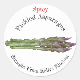 Zuhause Canning Business Pickled Asparagus Food La Runder Aufkleber