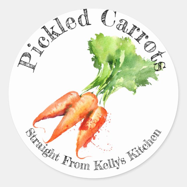 Zuhause Canning Business Pickled Carroons Food Lab Runder Aufkleber (Vorderseite)