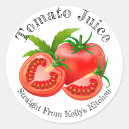 Zuhause Canning Business Tomato Juice Food Label Runder Aufkleber