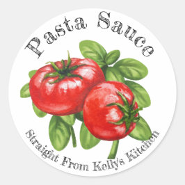 Zuhause Canning Business Tomato Pasta Sauce Label Runder Aufkleber