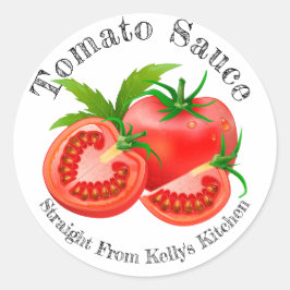 Zuhause Canning Business Tomato Sauce Food Label Runder Aufkleber