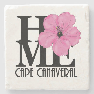 ZUHAUSE Cape Canaveral Pink Hibiskus Steinuntersetzer