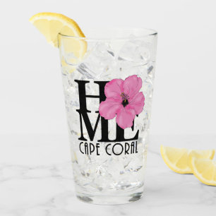 ZUHAUSE Cape Coral Pink Hibisken Glas