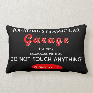Zuhause Car Mechanic Garage Flugzeuge schwarz Lendenkissen
