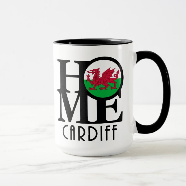 ZUHAUSE Cardiff Wales 15oz Tasse (Rechts)