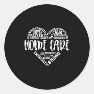 Zuhause Care Aide, Zuhause Care, Zuhause Health Runder Aufkleber