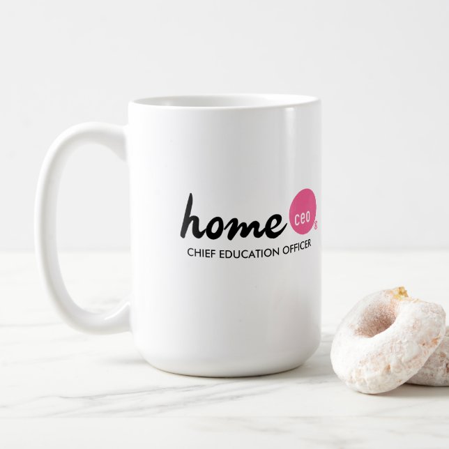 Zuhause CEO-HauptBildungs-Offizier-Tasse Kaffeetasse (Mit Donut)