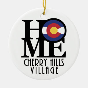 ZUHAUSE Cherry Hills Village Colorado Keramik Ornament