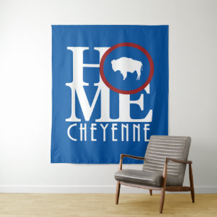 ZUHAUSE Cheyenne Wyoming Wandteppich